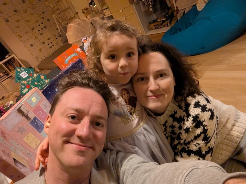 Anna, Eugene and Alexandra at home