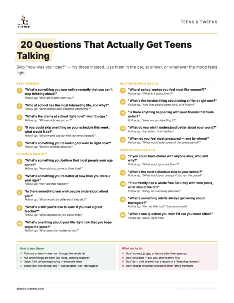 20 Questions That Get Teens Talking
