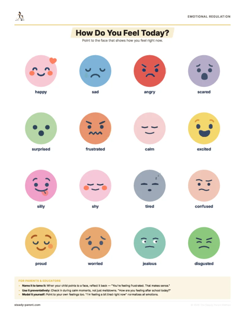 Feelings Faces Poster
